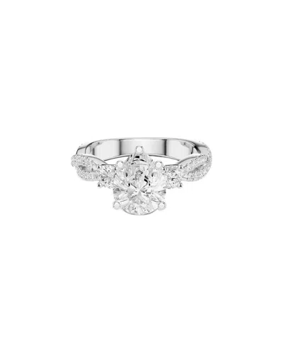 Lab Grown Diamonds Amairah 14k 2.25 Ct. Tw. Lab-grown Diamond 3 Stone Ring In Silver
