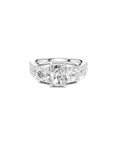 Lab Grown Diamonds Amairah 14k 2.35 Ct. Tw. Lab-grown Diamond 3 Stone Ring In Silver
