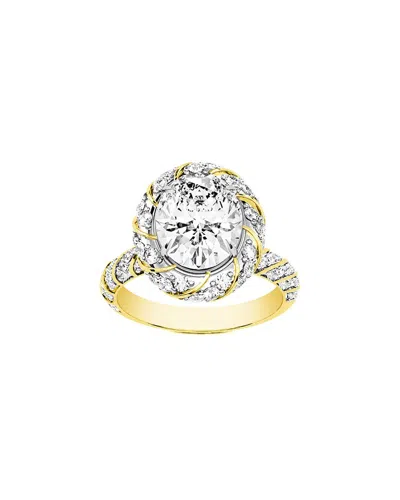 Lab Grown Diamonds Amairah 14k 4.00 Ct. Tw. Lab-grown Diamond  Engagement Ring In Yellow