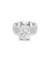 Lab Grown Diamonds Amairah 14k 4.15 Ct. Tw. Lab-grown Diamond Engagement Ring In Silver