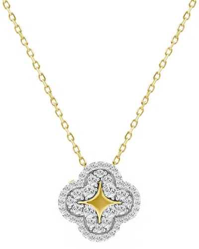 Lab Grown Diamonds Brilliant Bloom 14k 0.33 Ct. Tw. Lab-grown Diamond Pendant In Multi