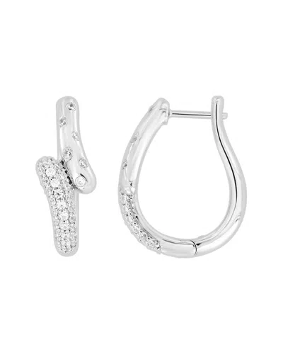 Lab Grown Diamonds Brilliant Bloom 14k 0.50 Ct. Tw. Lab-grown Diamond Huggie Earrings In White