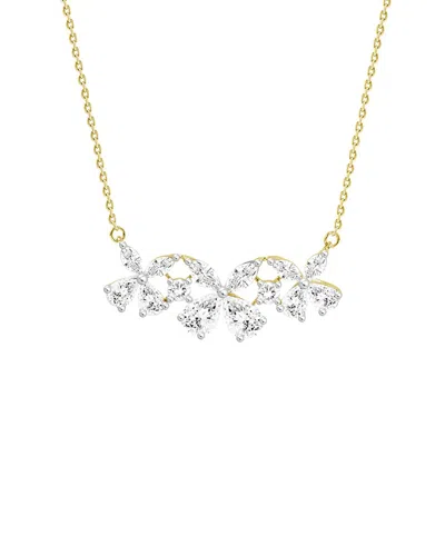 Lab Grown Diamonds Brilliant Bloom 14k 2.00 Ct. Tw. Lab-grown Diamond Necklace In Gold