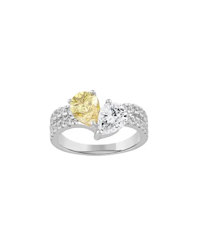 Lab Grown Diamonds Brilliant Bloom 14k 2.00 Ct. Tw. Lab-grown Diamond Ring In Silver
