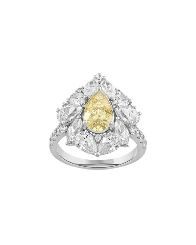 Lab Grown Diamonds Brilliant Bloom 14k 4.50 Ct. Tw. Lab-grown Diamond Ring In Metallic