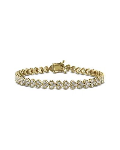 Lab Grown Diamonds Created Forever 14k 3.29 Ct. Tw. Lab-grown Diamond Tennis Bracelet In Gold
