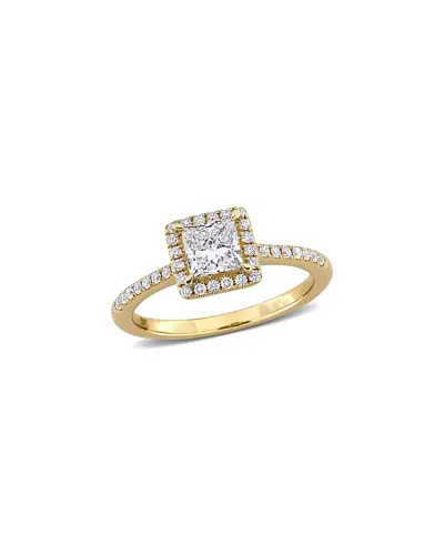 Lab Grown Diamonds Creative Forever 14k 0.99 Ct. Tw. Lab-grown Diamond Halo Ring In Gold
