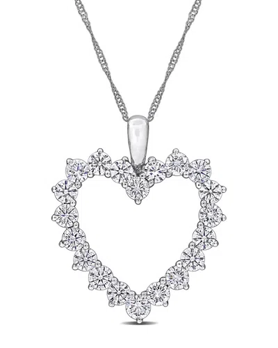 Lab Grown Diamonds Creative Forever 14k 2.00 Ct. Tw. Lab-grown Diamond Statement Necklace In Metallic