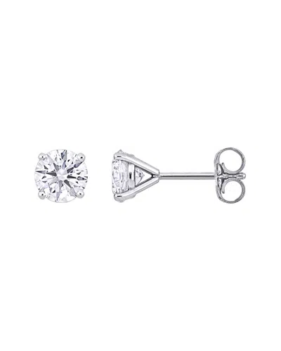 Lab Grown Diamonds Creative Forever 14k 2.00 Ct. Tw. Lab-grown Diamond Stud Earrings In Metallic
