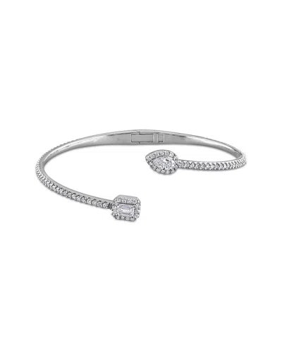 Lab Grown Diamonds Creative Forever 14k 2.17 Ct. Tw. Lab-grown Diamond Crossover Bracelet In Metallic