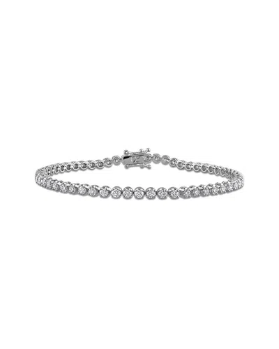 Lab Grown Diamonds Creative Forever 14k 3.08 Ct. Tw. Lab-grown Diamond Tennis Bracelet In Metallic