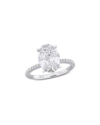 Lab Grown Diamonds Creative Forever 14k 3.16 Ct. Tw. Lab-grown Diamond Center Design Ring In Metallic