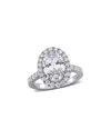Lab Grown Diamonds Creative Forever 14k 3.91 Ct. Tw. Lab-grown Diamond Halo Ring