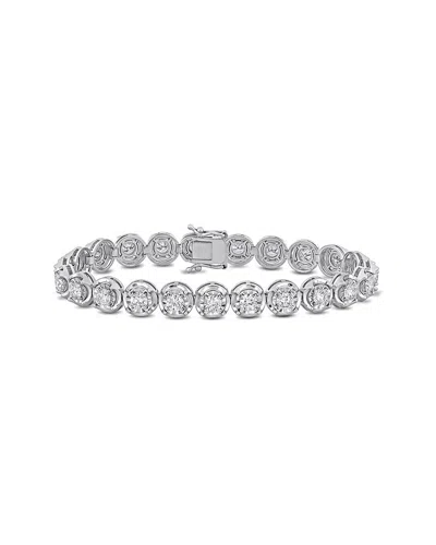 Lab Grown Diamonds Creative Forever 14k 4.83 Ct. Tw. Lab-grown Diamond Tennis Bracelet In Metallic
