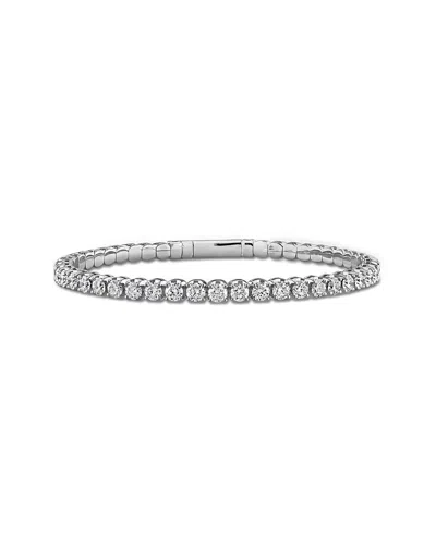 Lab Grown Diamonds Creative Forever 14k 6.16 Ct. Tw. Lab-grown Diamond Bangle Bracelet In Gray