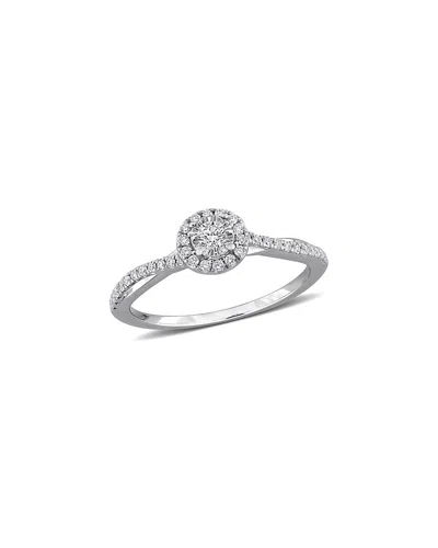 Lab Grown Diamonds Creative Forever 18k 0.25 Ct. Tw. Lab-grown Diamond Crossover Ring In Metallic