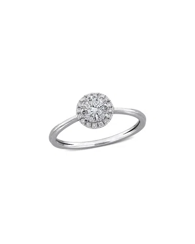 LAB GROWN DIAMONDS CREATED FOREVER 18K 0.26 CT. TW. LAB-GROWN DIAMOND HALO RING
