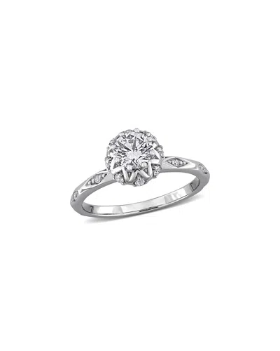 Lab Grown Diamonds Creative Forever 18k 0.57 Ct. Tw. Lab-grown Diamond Center Design Ring In Transparent