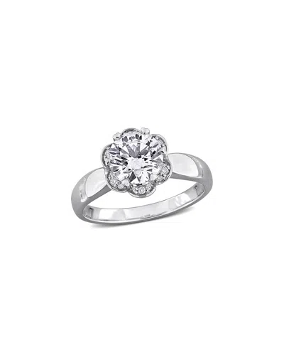Lab Grown Diamonds Creative Forever 18k 1.59 Ct. Tw. Lab-grown Diamond Center Design Ring In Metallic