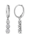 Lab Grown Diamonds Creative Forever Silver 0.48 Ct. Tw. Lab-grown Diamond 3 Stone Earrings