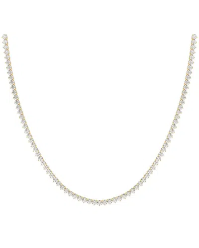 Lab Grown Diamonds Dnu 14k 10.00 Ct. Tw. Lab-grown Diamond Necklace In Metallic