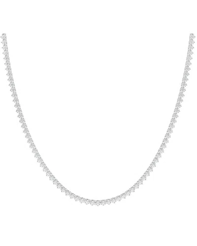 Lab Grown Diamonds Dnu 14k 7.00 Ct. Tw. Lab-grown Diamond Necklace In Metallic