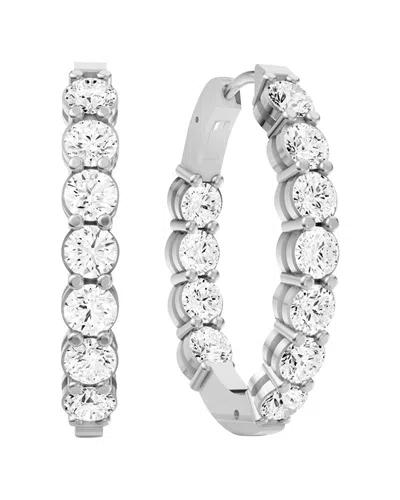 Lab Grown Diamonds Dnu 14k 7.00 Ct. Tw. Lab-grown Diamond Earrings In Metallic