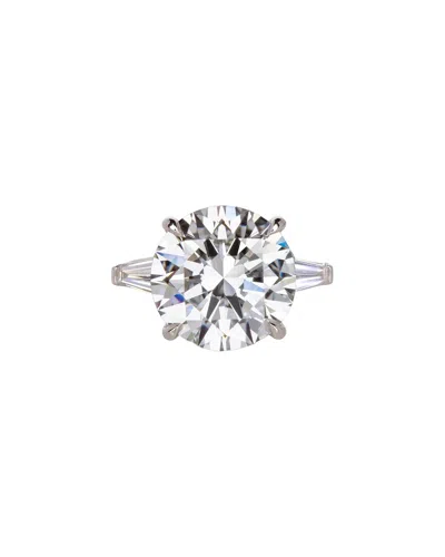 Lab Grown Diamonds Luxore Privee 14k 10.00 Ct. Tw. Lab-grown Diamond Three-stone Ring In Metallic