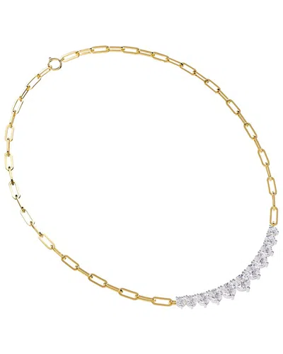 LAB GROWN DIAMONDS 18K VERMEIL 5.78 CT. TW. LAB-GROWN DIAMOND LINK NECKLACE
