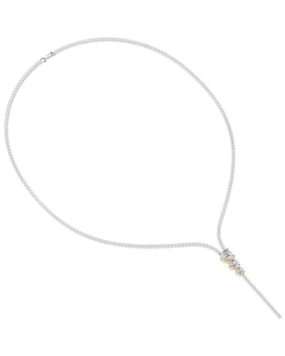 LAB GROWN DIAMONDS 18K VERMEIL 6.88 CT. TW. LAB-GROWN DIAMOND DROP NECKLACE