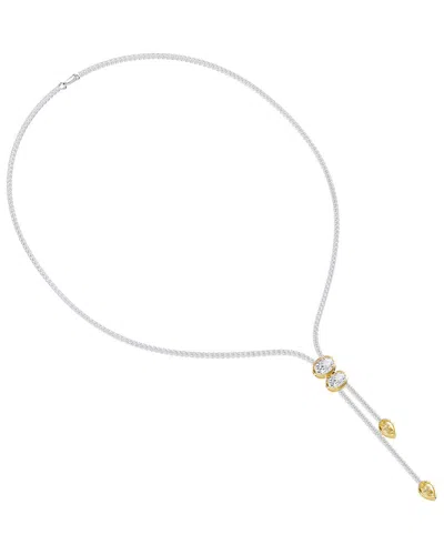 LAB GROWN DIAMONDS 18K VERMEIL 8.18 CT. TW. LAB-GROWN DIAMOND DROP NECKLACE