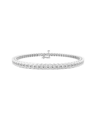 Lab Grown Diamonds Platinum 1.99 Ct. Tw. Lab Grown Diamond Bracelet In Metallic