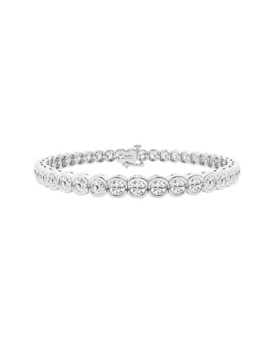 Lab Grown Diamonds Platinum 10.00 Ct. Tw. Lab-grown Diamond Tennis Bracelet In Metallic