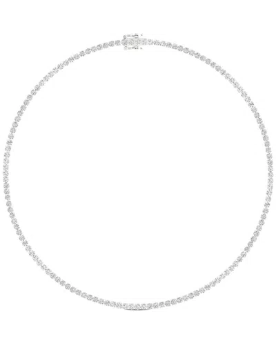 Lab Grown Diamonds Platinum 11.00 Ct. Tw. Lab Grown Diamond Necklace In Metallic