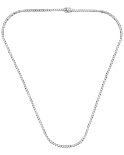 Lab Grown Diamonds Platinum 7.25 Ct. Tw. Lab-grown Diamond Necklace In Metallic