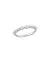 Lab Grown Diamonds Silver 0.62 Ct. Tw. Lab Grown Diamond Ring