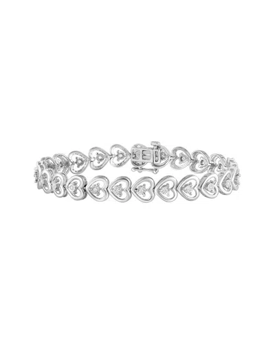 Lab Grown Diamonds Silver 0.25 Ct. Tw. Lab-grown Diamond Bracelet In Metallic