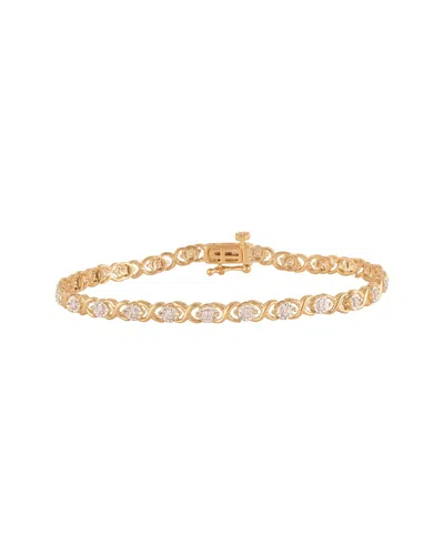 Lab Grown Diamonds Silver 0.25 Ct. Tw. Lab-grown Diamond Bracelet In Gold