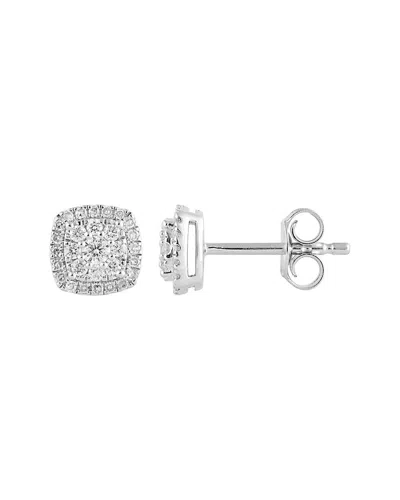 Lab Grown Diamonds Silver 0.31 Ct. Tw. Lab Grown Diamond Earrings In Metallic
