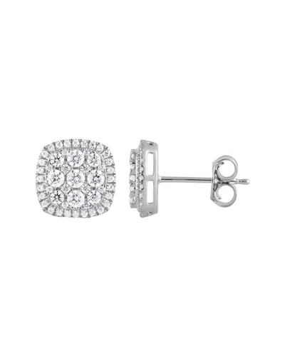 Lab Grown Diamonds Silver 0.31 Ct. Tw. Lab-grown Diamond Earrings In Metallic