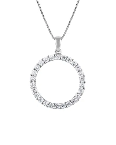 Lab Grown Diamonds Silver 0.34 Ct. Tw. Lab-grown Diamond Pendant In Metallic