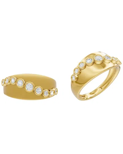 Lab Grown Diamonds Silver 0.35 Ct. Tw. Lab-grown Diamond Ring In Gold