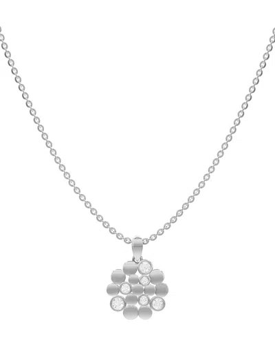 Lab Grown Diamonds 14k 0.36 Ct. Tw. Lab-grown Diamond Necklace In Metallic