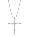 Lab Grown Diamonds Silver 0.48 Ct. Tw. Lab Grown Diamond Cross Pendant