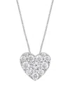 Lab Grown Diamonds Silver 0.48 Ct. Tw. Lab Grown Diamond Heart Pendant