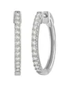 Lab Grown Diamonds Silver 0.50 Ct. Tw. Lab Grown Diamond Hoops