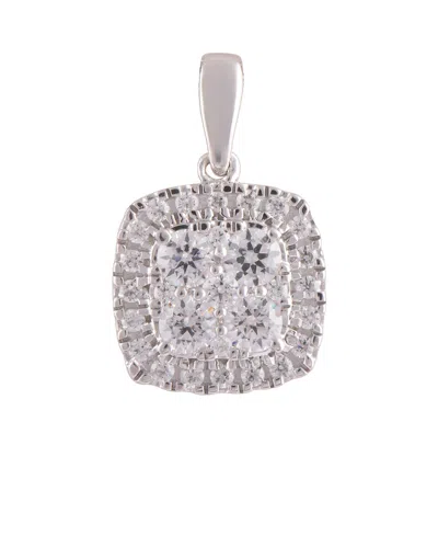 Lab Grown Diamonds Silver 0.50 Ct. Tw. Lab-grown Diamond Pendant In Metallic