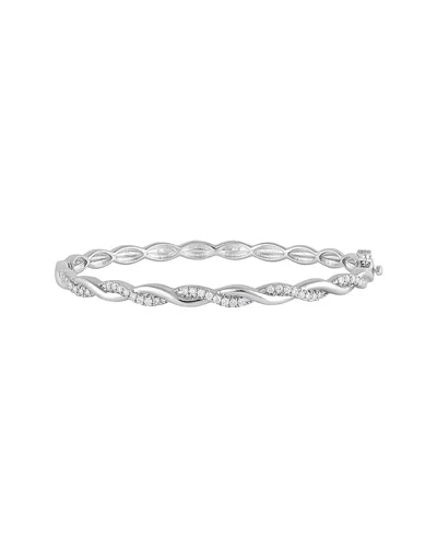Lab Grown Diamonds Silver 0.51 Ct. Tw. Lab-grown Diamond Bangle Bracelet In Metallic