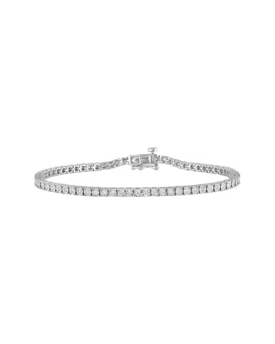 Lab Grown Diamonds Silver 0.75 Ct. Tw. Lab-grown Diamond Bracelet In Metallic