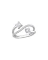 Lab Grown Diamonds Silver 0.85 Ct. Tw. Lab Grown Diamond Ring